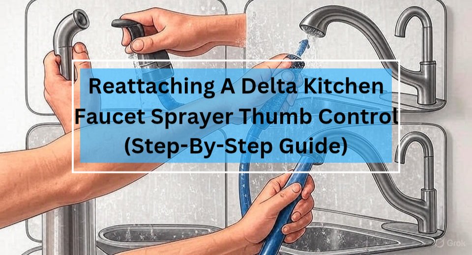 reattaching a delta kitchen faucet sprayer thumb control